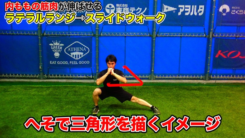 ラテラルランジ＆スライドウォークの写真