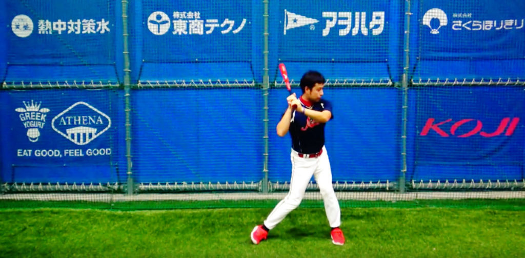スウェーしている状態（捻転差ができていない）