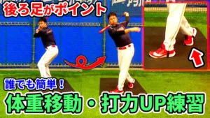 バッティングは体重移動を改善するだけで打球スピードが上がる！のサムネイル