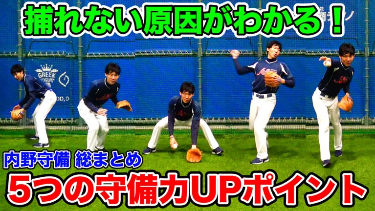 内野守備の全体像の解説！５つのポイントを抑えて練習すべし！のサムネイル