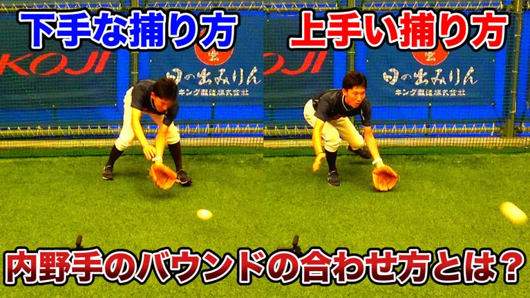 内野手がバウンドを正確に合わせるコツについてのサムネイル