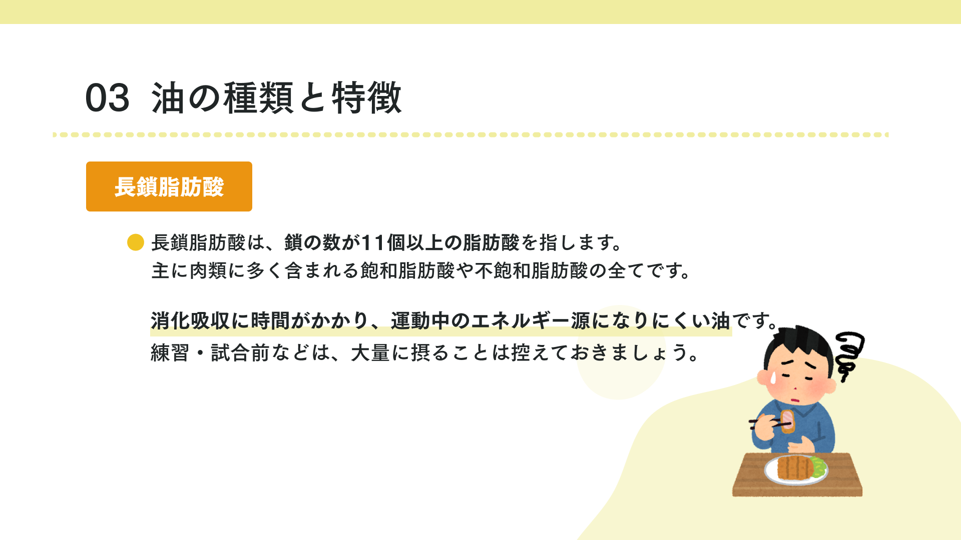 脂肪酸の種類と特徴