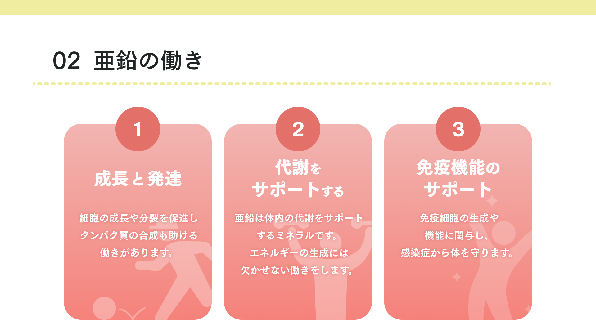 タイトル 亜鉛の働き