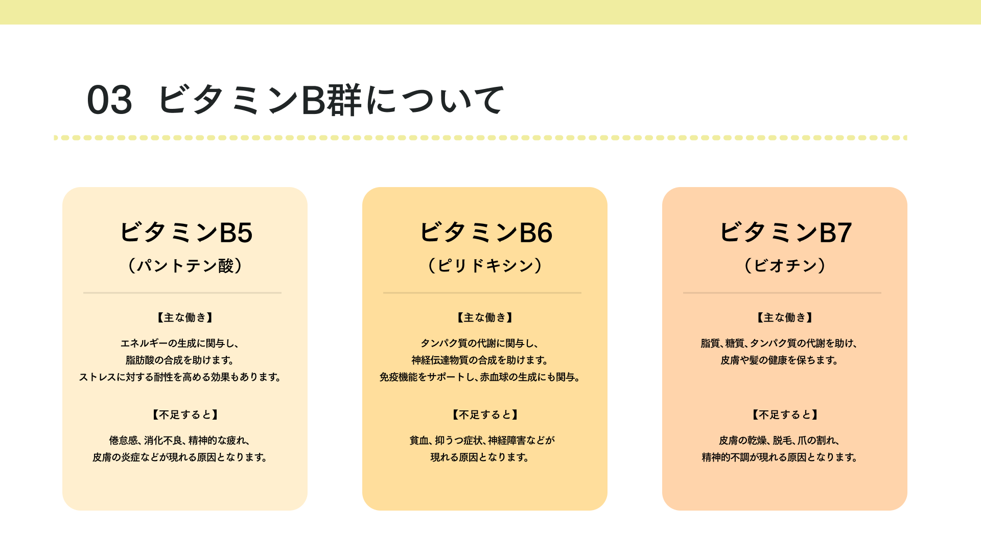 ビタミンB群について