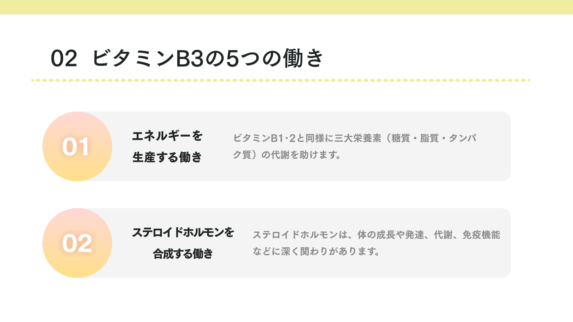 ビタミンB3の働き