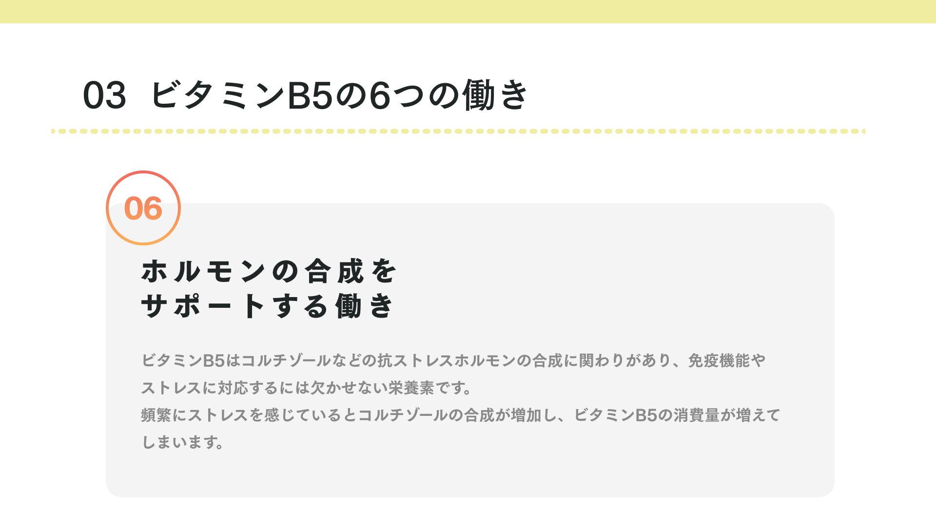 ビタミンB5の働き
